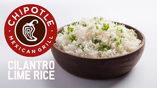 Chipotles Official Cilantro Lime Rice Recipe [upl. by Drofla]