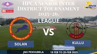 SOLAN VS KULLU LEAGUE AT PEKHUBELA DATE 18022025 TO 20022025 DAY1 [upl. by Gilly]