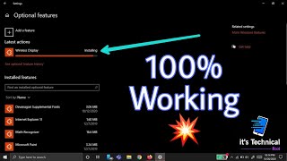 How to Add Wireless Display Feature Failed in Windows 10  Wireless display Solution 100 working [upl. by Felder]