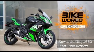 Kawasaki Ninja 650 First Ride Review [upl. by Nnayr67]