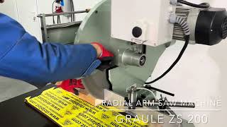 Graule ZS 200 Radial ARM Saw Machine [upl. by Zared537]