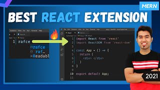 😍 Best React JS Extension for Visual Studio Code in 2021 [upl. by Ewolram565]