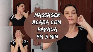 MASSAGEM COM DRENAGEM PARA ACABAR COM A PAPADA EM 3 MINUTOS [upl. by Oruntha]