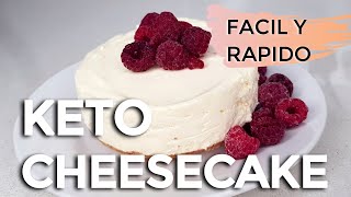 🍰CHEESECAKE KETO 5 Minutos  Facil NO BAKE  Sin cocinar [upl. by Panaggio]