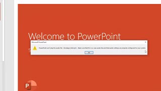 How to Fix PowerPoint Can’t Play the Audio File Issues [upl. by Malita]