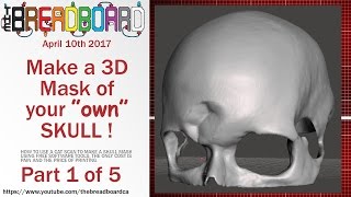 3D printable skull from CT Scan  details Part 1 InVesalius [upl. by Nosaj]