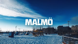 First Snowfall ❄️ Morning walk in Malmo Skane Sweden  4K HDR [upl. by Dviad]