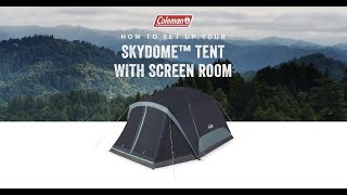 How to Set Up Your Coleman Skydome Camping Tent with Screen Room [upl. by Engdahl976]