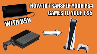 How To Export PS4 Games to PS5 with a USB External Drive [upl. by Yedsnil]