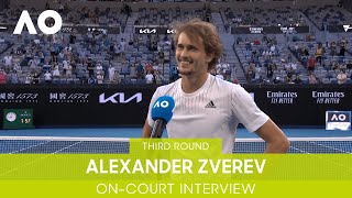 Alexander Zverev OnCourt Interview 3R  Australian Open 2022 [upl. by Rice]