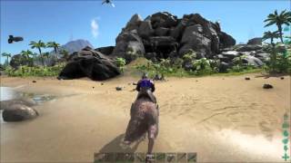 Carno Island Cave Drop Technique  Ark Survival [upl. by Ahcsatan]