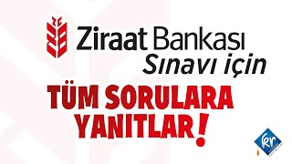 Ziraat Bankası Sınavı için Tüm Sorulara Yanıtlar [upl. by Eelatan995]