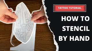 How to Stencil by Hand  Tattoo Tutorial [upl. by Anaitsirk]