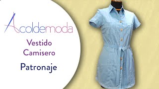 Cómo hacer el patrón de un VESTIDO CAMISERO  DIY Paso a Paso [upl. by Aidnis]