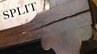 Split Wood Rocking Chair Restoration  Level 2 Woodworking Repair Restoration  How To [upl. by Ydnes939]