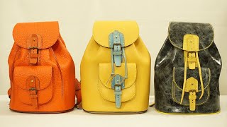 Harper Leather Backpack DIY Pattern in Description [upl. by Notsnorb]