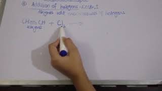 Chemistry  class 10th  properties of alkynes  addition of halogens  make education easy [upl. by Retsim]