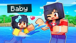 Teaching My BABY to SWIM In Minecraft [upl. by Borreri]