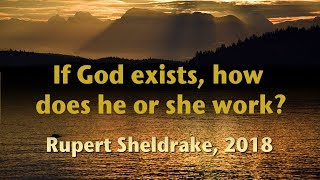 If God exists how does he or she work Rupert Sheldrake 2018 [upl. by Einnov929]