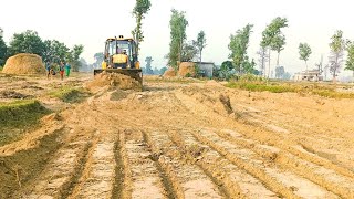 JCB 3DX Levelling Plot For Agricultural Land Time Lapse [upl. by Idalina315]