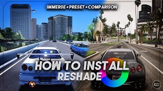 How to install Reshade  Presets for GTA 5 wComparison  2023 [upl. by Hnahk]