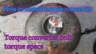 Torque converter 1KZ  converter install  bolt torque specs [upl. by Asante379]