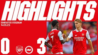 HIGHLIGHTS  Arsenal 03 Brighton amp Hove Albion  Premier League [upl. by Cacia986]