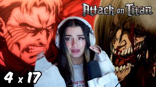 IM IN TEARS  ATTACK ON TITAN  Reaction 4x17 [upl. by Robillard212]