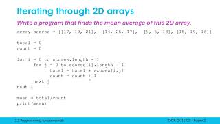 Iterating through 2D Arrays [upl. by Akiner]