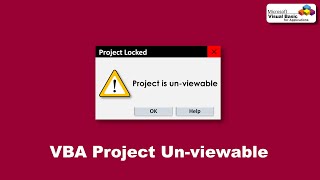 Unbreakable VBA Protection Unviewable VBA Project [upl. by Wilser]