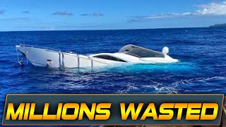 RICH IDIOT SINKS HIS 145 MILLION YACHT  HAULOVER INLET BOATS  BOAT ZONE [upl. by Nnaassilem]