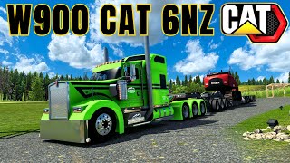 Kenworth W900 CAT 6NZ C15 straight pipe  AmericanTruckSimulator [upl. by Hcardahs]