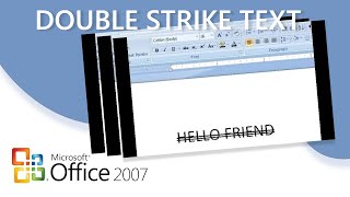 Microsoft Word  How to doublestrike through your text [upl. by Yenhoj]