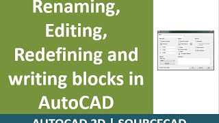 How to rename edit redefine and write AutoCAD Blocks [upl. by Enilraep]