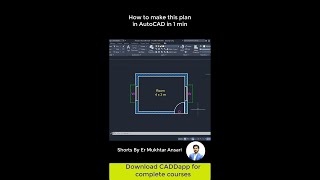 😍Plan in AutoCAD in 1 min by by MicroCADD AutoCAD MicroCADD 2Dplan Shorts [upl. by Berenice951]