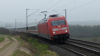 Bahnverkehr bei Treuchtlingen im Nebel [upl. by Nnaeiram880]