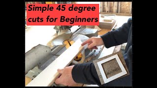 How to cut basic 45 degree angles [upl. by Latoniah275]