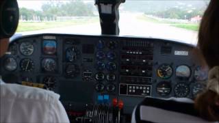 Landing in St Barth with BRITTEN NORMAN  BN2 Islander airplane [upl. by Thielen]