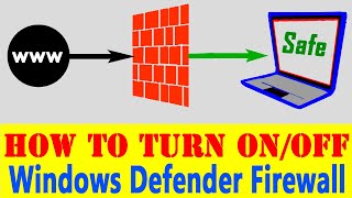 How to Turn ON or OFF Windows Defender Firewall Windows 10 [upl. by Anerehs27]