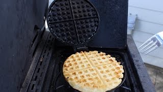 Seasoning Cast Iron Waffle Iron amp Cooking Waffles [upl. by Harraf]