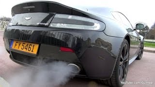 Aston Martin V12 Vantage  Cold engine start up  Small revs [upl. by Luhey297]