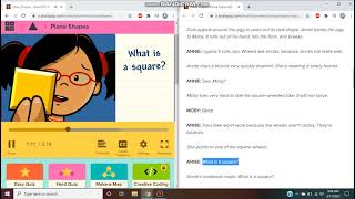 BrainPOP Jr Math  Geometry  Plane Shapes wTranscript [upl. by Nonnaer]