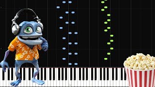 Popcorn  Crazy Frog Piano Tutorial Sheet MusicPiano CoverSynthesia [upl. by Narut]