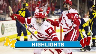 Michigan at Wisconsin  Highlights  Big Ten Hockey  Nov 3 2023 [upl. by Eilegna]