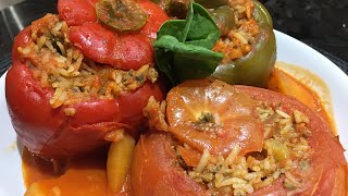 Easy Turkish Dolma Recipe  Rice and Beef Filled Vegetables  how to make turkish dolma [upl. by Matthia844]