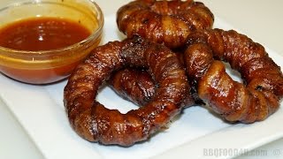 Bacon Cheeseburger Onion Ring Recipe  BBQFOOD4U [upl. by Gualtiero]