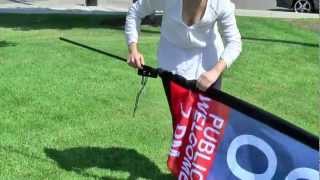 How to Set Up a Feather Banner or Flag Banner [upl. by Aver]