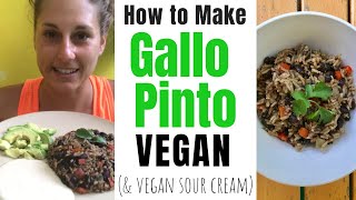 How to Make Gallo Pinto  VEGAN  with vegan sour cream [upl. by Angelico750]