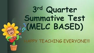 3RD QUARTER SUMMATIVE TEST IN AP 10 MELC BASED [upl. by Rexfourd]