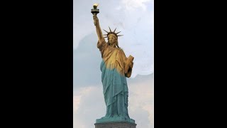 Statue of Liberty copper oxidization timelapse simulation [upl. by Nnylasor]